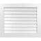 Ekena Millwork Vertical Surface Mount PVC Gable Vent: Non-Functional, w/3-1/2"W x 1"H, Standard Frame, 36"W x 30"H GVPVE36X3001SN - alternate 1